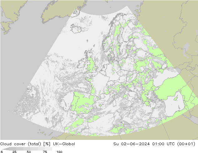 Wolken (gesamt) UK-Global So 02.06.2024 01 UTC