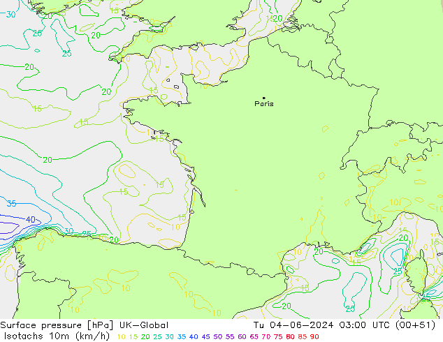 Isotaca (kph) UK-Global mar 04.06.2024 03 UTC