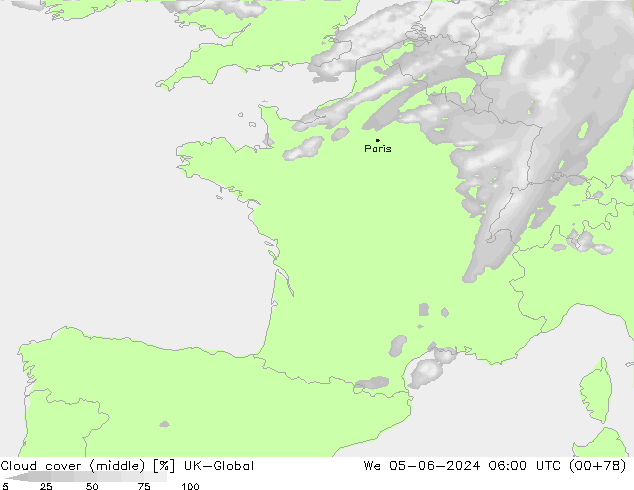 Nubes medias UK-Global mié 05.06.2024 06 UTC