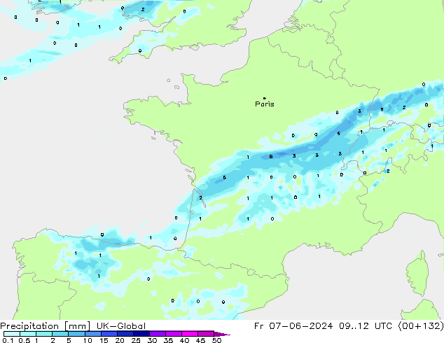 осадки UK-Global пт 07.06.2024 12 UTC