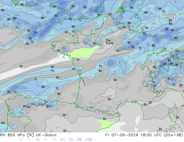 RH 850 hPa UK-Global Pá 07.06.2024 18 UTC