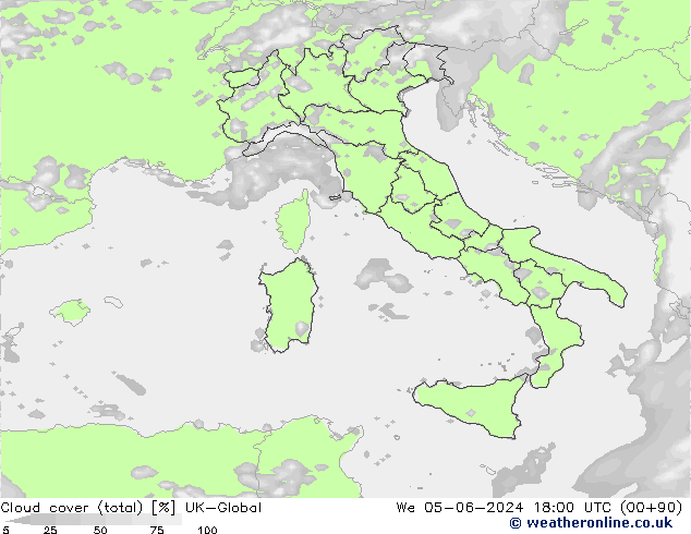 Wolken (gesamt) UK-Global Mi 05.06.2024 18 UTC