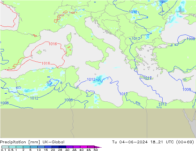 Precipitation UK-Global Tu 04.06.2024 21 UTC