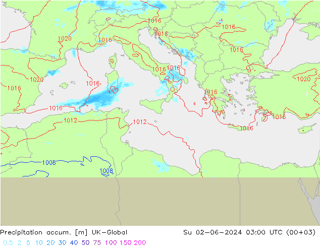 Precipitation accum. UK-Global Dom 02.06.2024 03 UTC