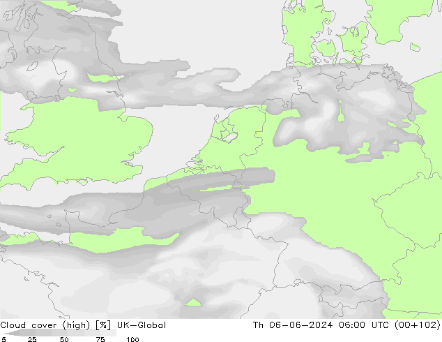 Wolken (hohe) UK-Global Do 06.06.2024 06 UTC