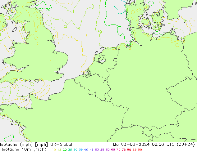 Isotachen (mph) UK-Global Mo 03.06.2024 00 UTC