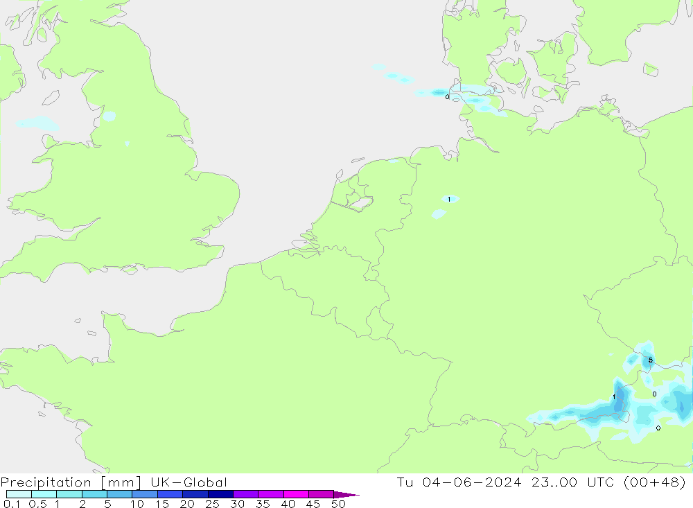 Precipitation UK-Global Tu 04.06.2024 00 UTC