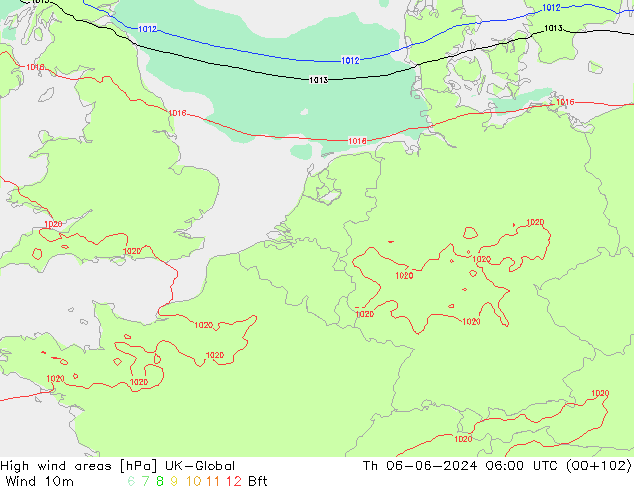 High wind areas UK-Global чт 06.06.2024 06 UTC