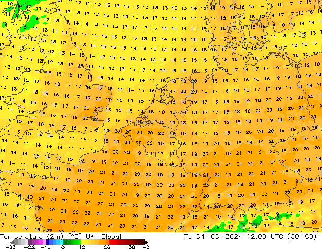 карта температуры UK-Global вт 04.06.2024 12 UTC