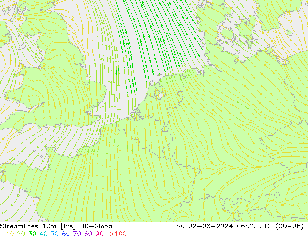Streamlines 10m UK-Global Su 02.06.2024 06 UTC