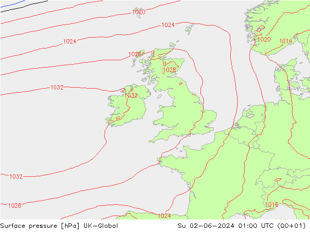 Yer basıncı UK-Global Paz 02.06.2024 01 UTC