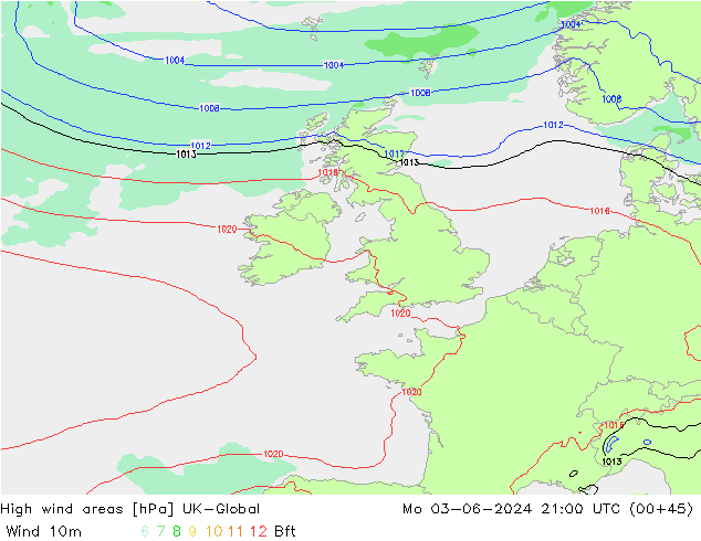 High wind areas UK-Global Mo 03.06.2024 21 UTC