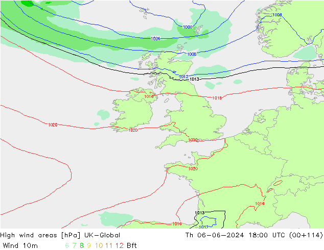 High wind areas UK-Global  06.06.2024 18 UTC