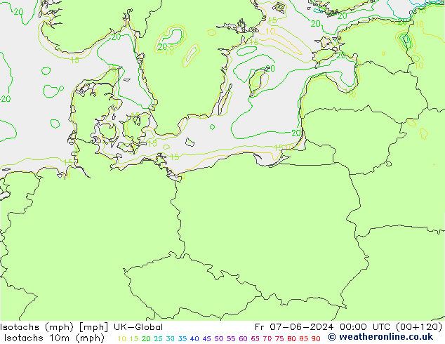 Isotachs (mph) UK-Global ven 07.06.2024 00 UTC