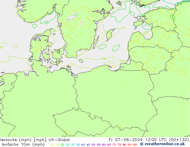 Eşrüzgar Hızları mph UK-Global Cu 07.06.2024 12 UTC