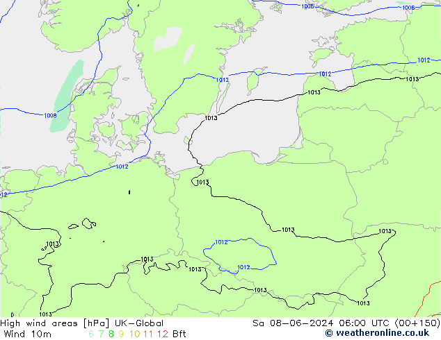 High wind areas UK-Global Sa 08.06.2024 06 UTC