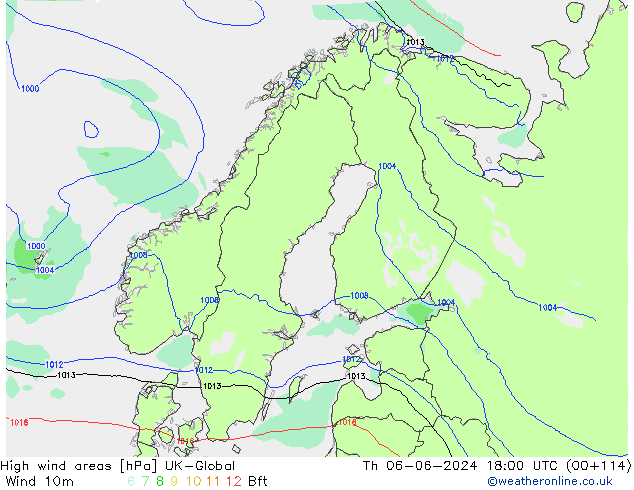 High wind areas UK-Global Th 06.06.2024 18 UTC