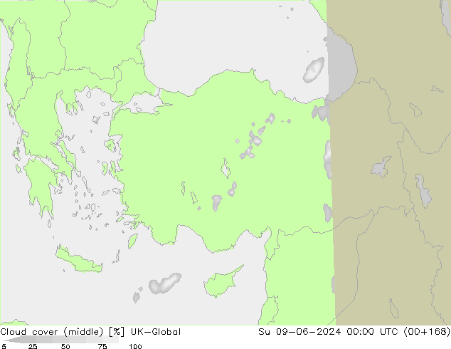 Nuages (moyen) UK-Global dim 09.06.2024 00 UTC