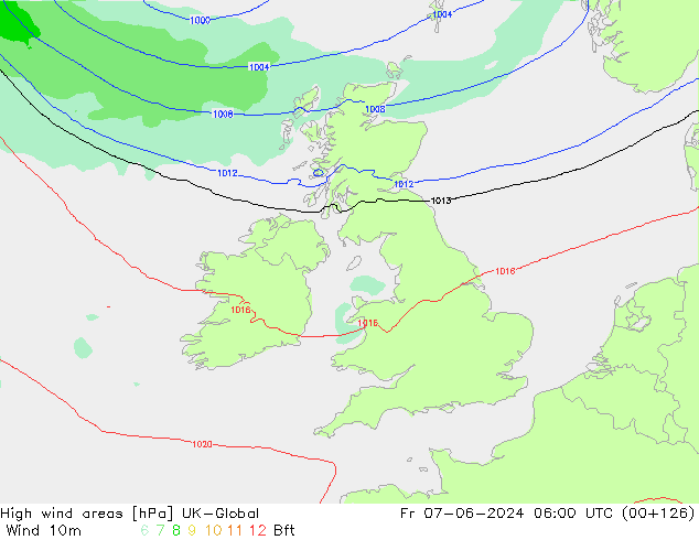 High wind areas UK-Global Fr 07.06.2024 06 UTC