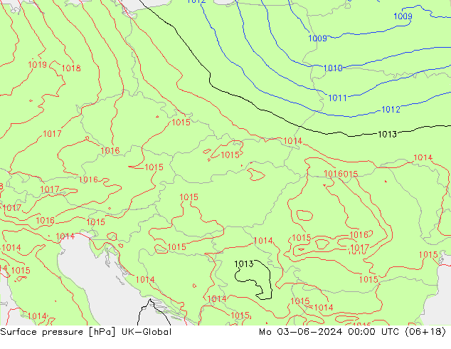 Yer basıncı UK-Global Pzt 03.06.2024 00 UTC