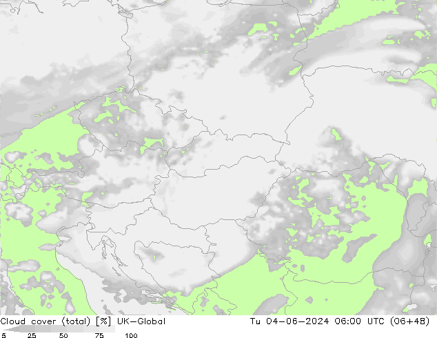Cloud cover (total) UK-Global Tu 04.06.2024 06 UTC