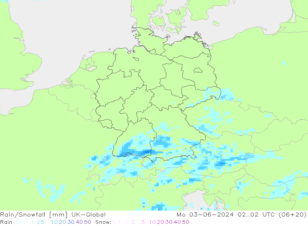 Regen/Schneefall UK-Global Mo 03.06.2024 02 UTC
