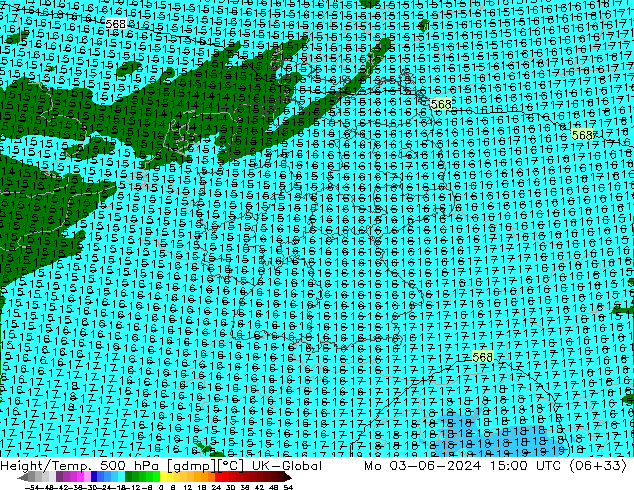 Hoogte/Temp. 500 hPa UK-Global ma 03.06.2024 15 UTC