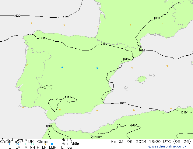 Wolkenschichten UK-Global Mo 03.06.2024 18 UTC