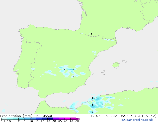 осадки UK-Global вт 04.06.2024 00 UTC