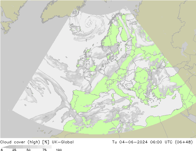 Nuages (élevé) UK-Global mar 04.06.2024 06 UTC