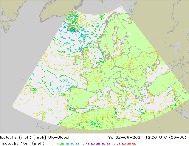 Isotachs (mph) UK-Global Вс 02.06.2024 12 UTC