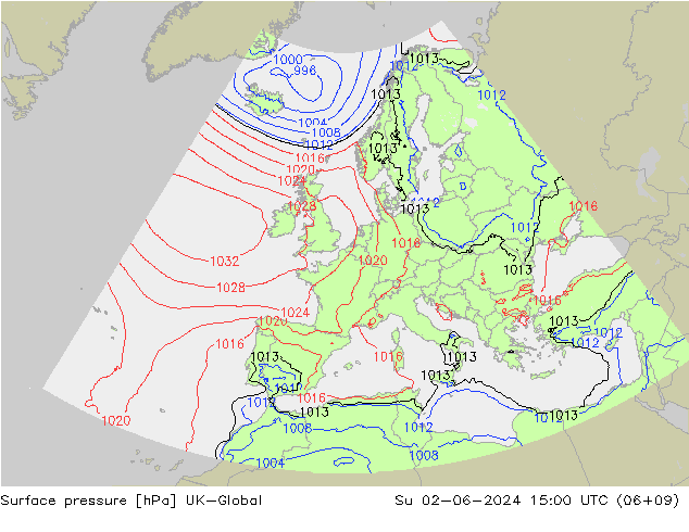 pression de l'air UK-Global dim 02.06.2024 15 UTC