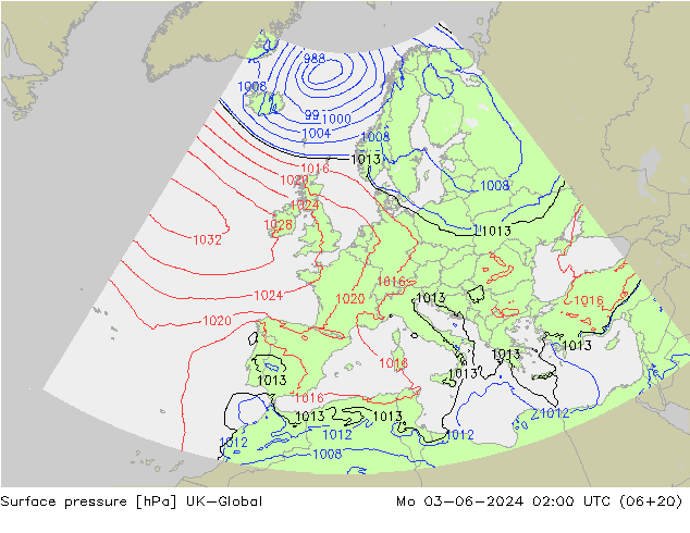 Surface pressure UK-Global Mo 03.06.2024 02 UTC