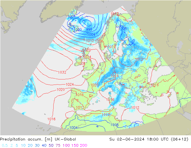Precipitation accum. UK-Global dom 02.06.2024 18 UTC