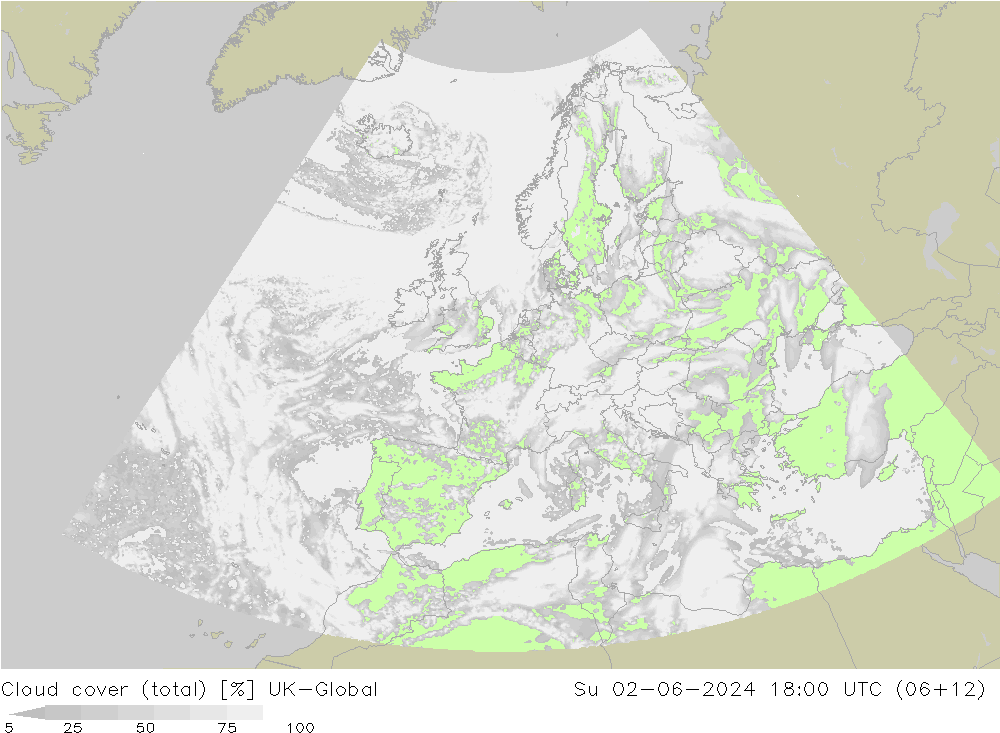 Wolken (gesamt) UK-Global So 02.06.2024 18 UTC