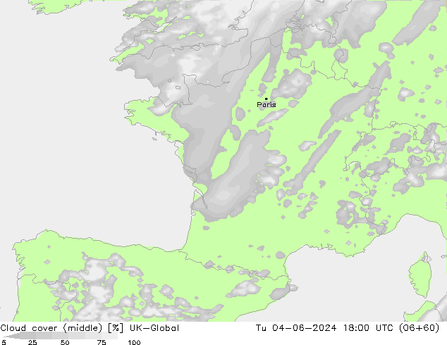 Wolken (mittel) UK-Global Di 04.06.2024 18 UTC