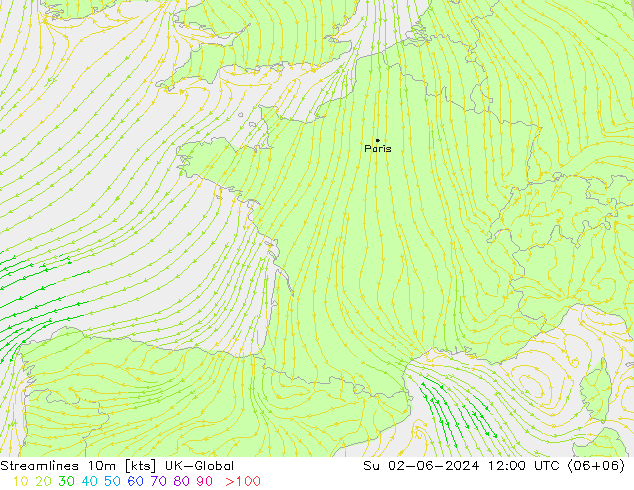 Stromlinien 10m UK-Global So 02.06.2024 12 UTC