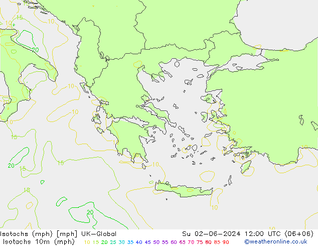 Isotachs (mph) UK-Global dom 02.06.2024 12 UTC