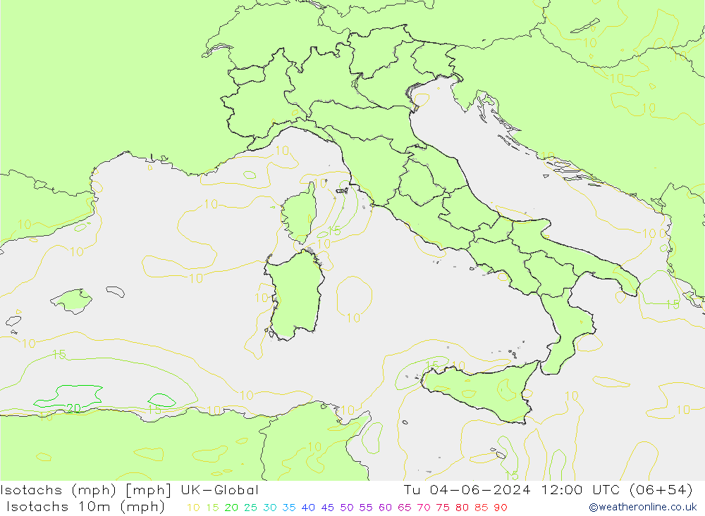 Isotachs (mph) UK-Global mar 04.06.2024 12 UTC