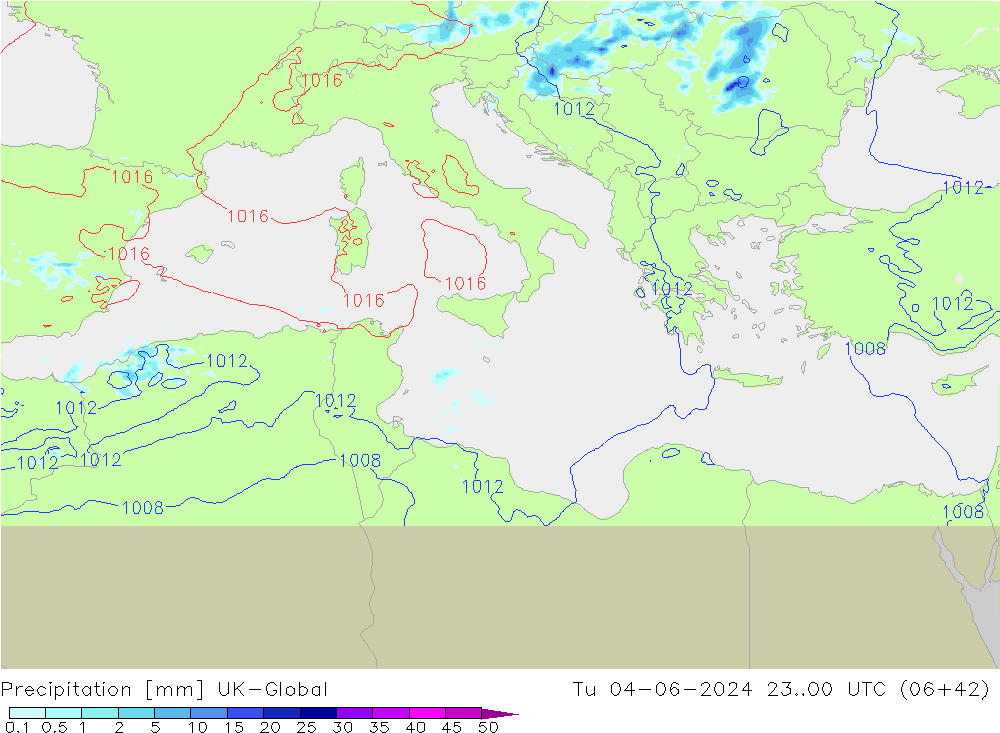 Precipitation UK-Global Tu 04.06.2024 00 UTC