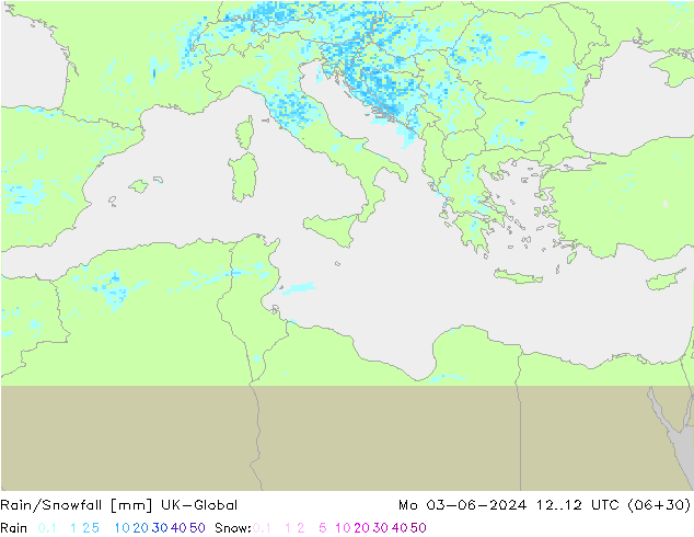 Rain/Snowfall UK-Global Mo 03.06.2024 12 UTC