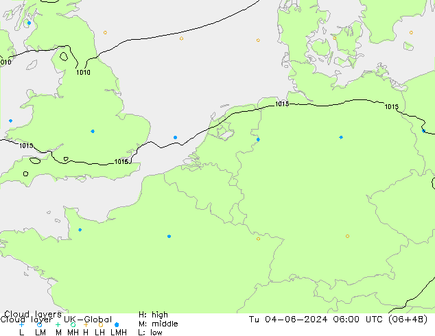 Cloud layer UK-Global Tu 04.06.2024 06 UTC