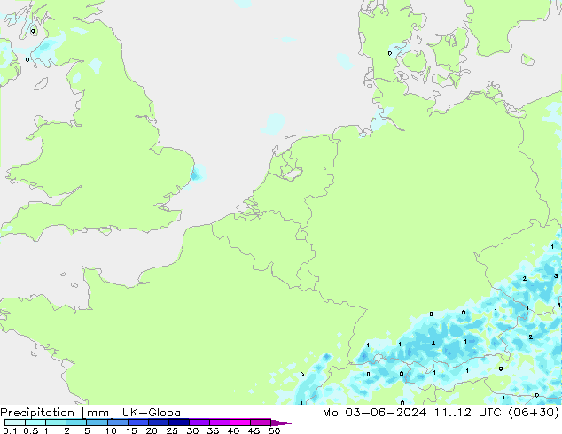 Yağış UK-Global Pzt 03.06.2024 12 UTC