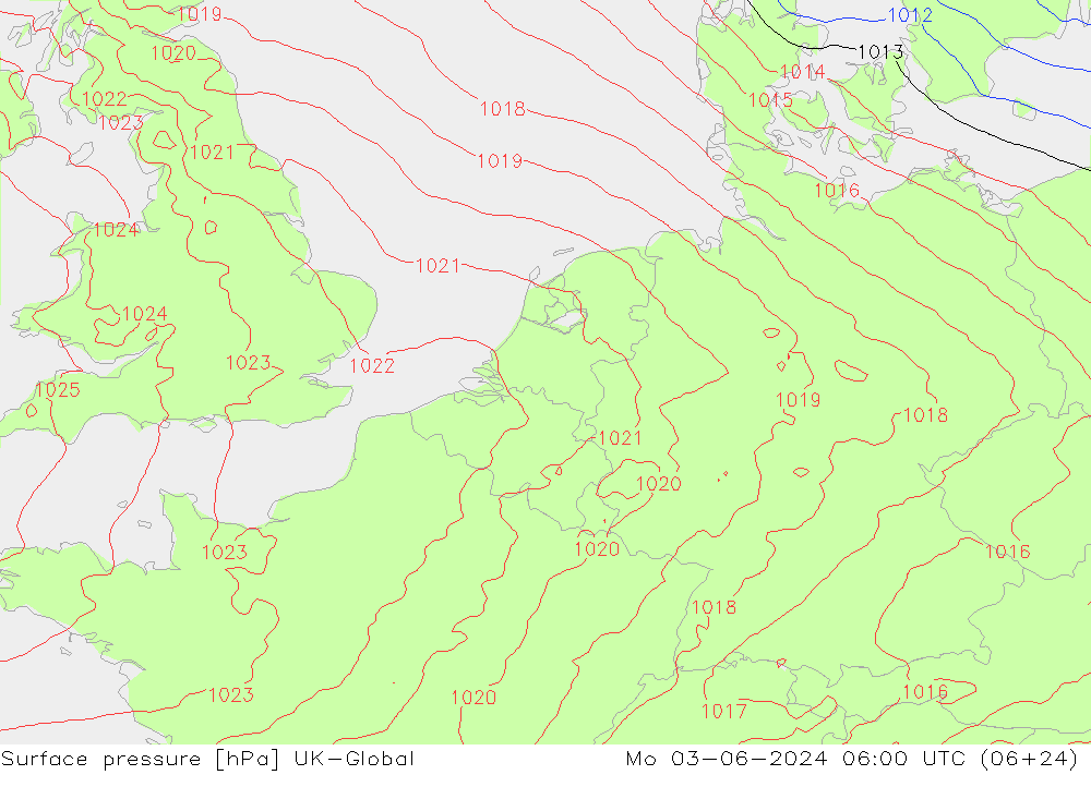 Luchtdruk (Grond) UK-Global ma 03.06.2024 06 UTC