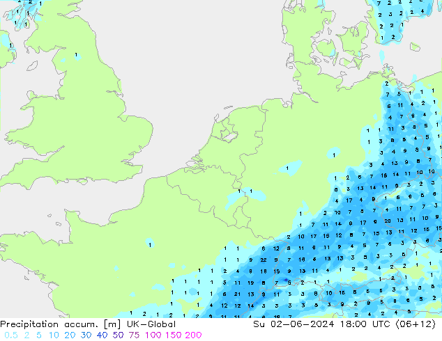 Precipitation accum. UK-Global dom 02.06.2024 18 UTC