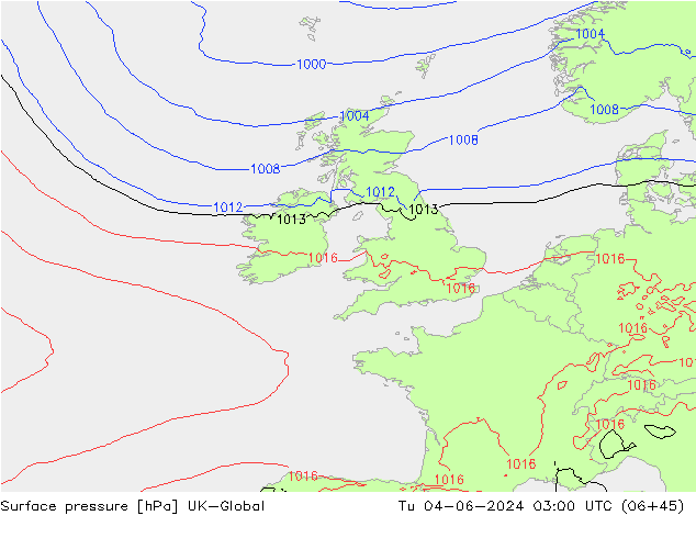 приземное давление UK-Global вт 04.06.2024 03 UTC