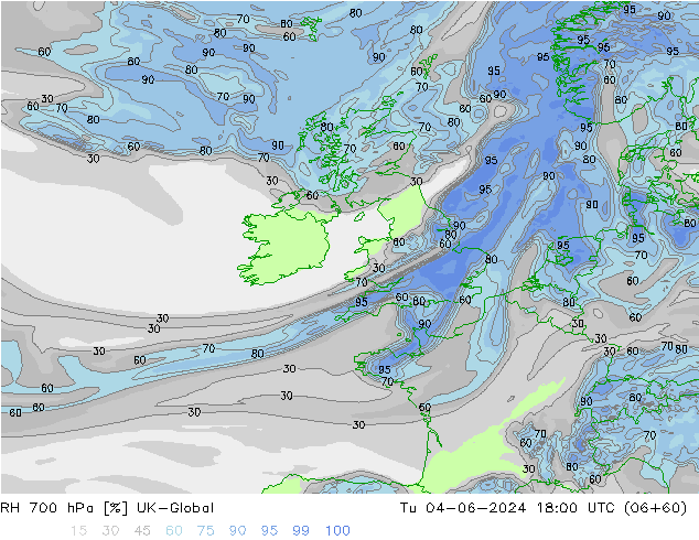 RH 700 hPa UK-Global mar 04.06.2024 18 UTC