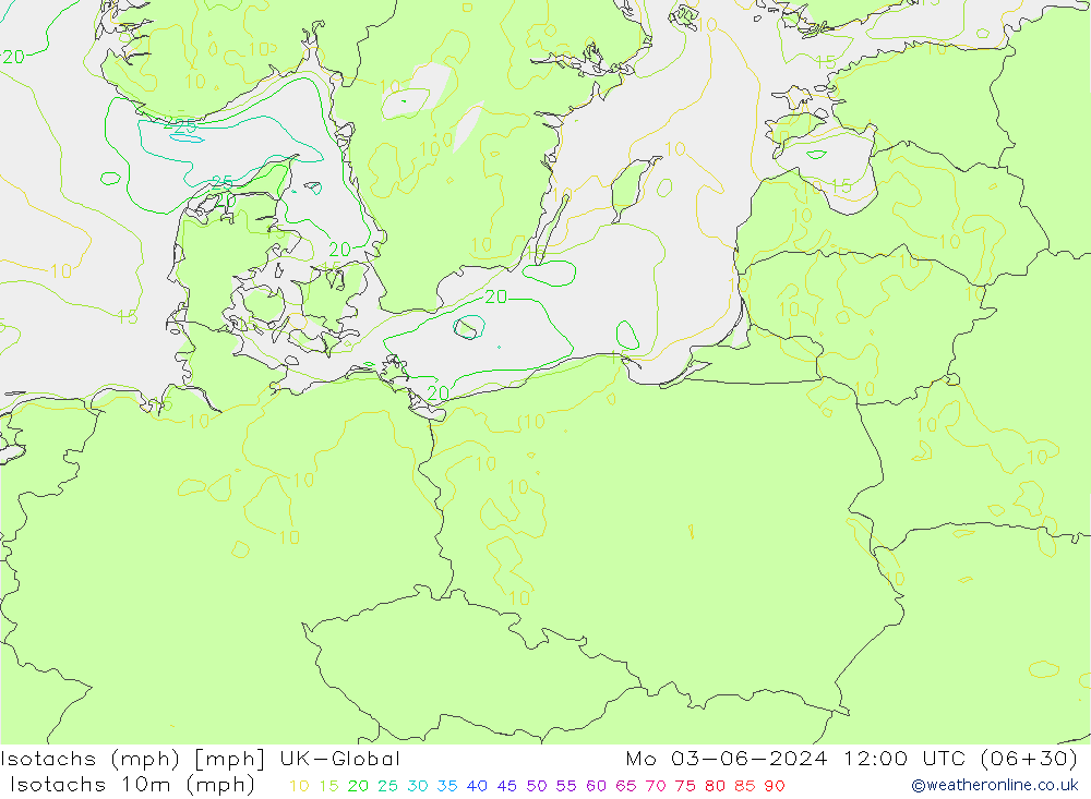 Isotachs (mph) UK-Global Po 03.06.2024 12 UTC