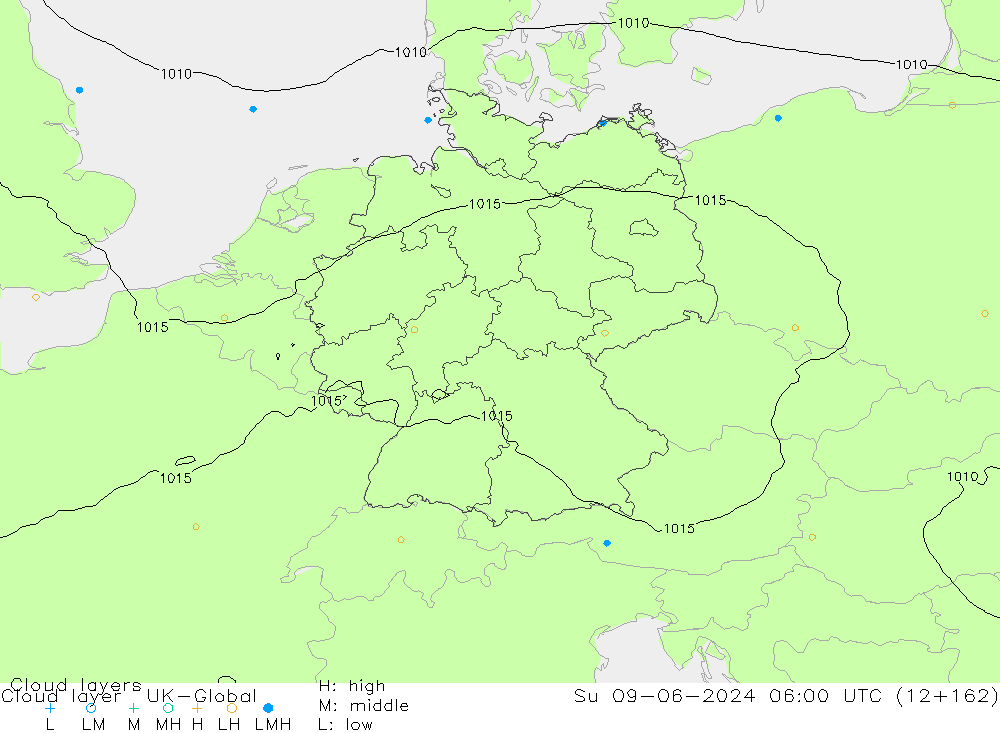 Cloud layer UK-Global Su 09.06.2024 06 UTC