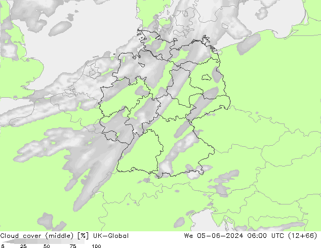 Cloud cover (middle) UK-Global We 05.06.2024 06 UTC